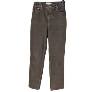 Abercrombie & Fitch Sz 25 0R Curve Love 90s Straight Ultra High Rise Brown Jeans